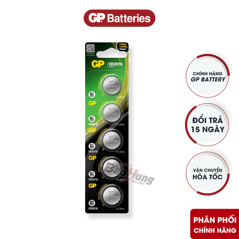 Pin GP CR2016 Lithium 3V - Hàng Chính Hãng