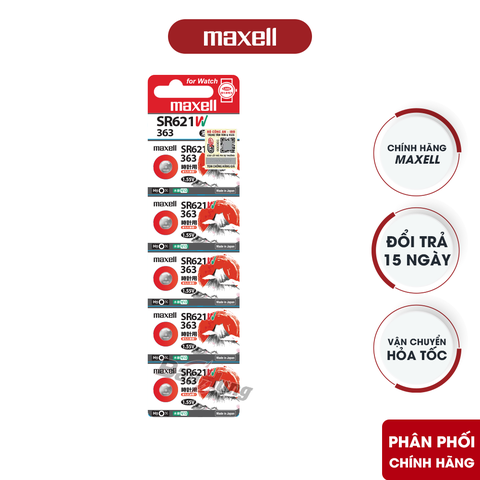 Pin Maxell SR621W / 363 (Đồng Hồ Đeo Tay) - Hàng Chính Hãng