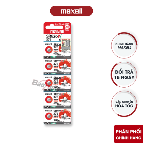 Pin Maxell SR626W / 376 (Đồng Hồ Đeo Tay) - Hàng Chính Hãng
