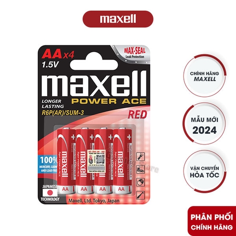Pin Maxell AA / R6P 1.5V (Vỉ 4 Viên) – Hàng Chính Hãng
