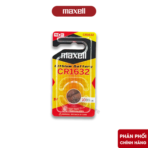 Pin Maxell CR1632 Lithium 3V (Vỉ 1 Viên) - Hàng Chính Hãng