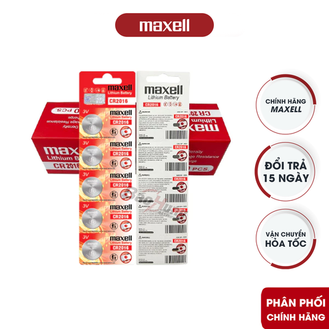 Pin Maxell CR2016 Lithium 3V - Hàng Chính Hãng