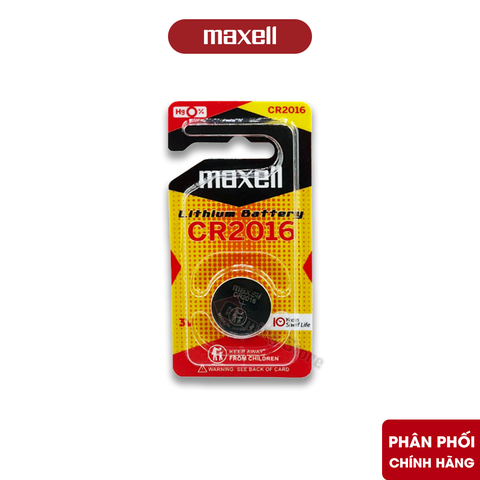 Pin Maxell CR2016 Lithium 3V (Vỉ 1 Viên) - Hàng Chính Hãng