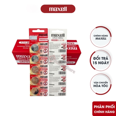 Pin Maxell CR2032 Lithium 3V - Hàng Chính Hãng