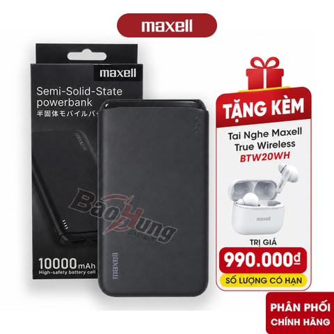 Pin Sạc Dự Phòng Maxell Semi Solid Power Bank MCP-GSS100PD – Hàng Chính Hãng