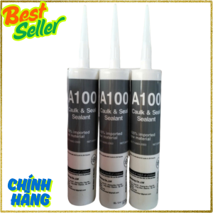 Keo Silicone A100-25 Lon; Hộp=25 Lon/300ml; Mầu Trắng Sứ