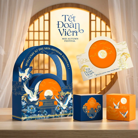 Hộp đựng bánh trung thu Tết Đoàn Viên (2 Bánh)