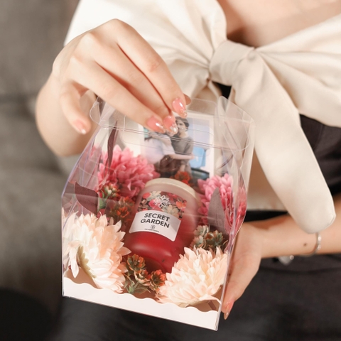 Hộp Mica Kèm Đế Lót Ren