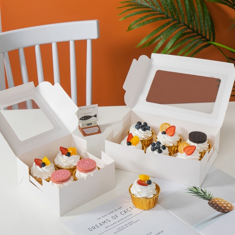 Hộp Đựng Bánh Cupcake (Ô Cửa Sổ)
