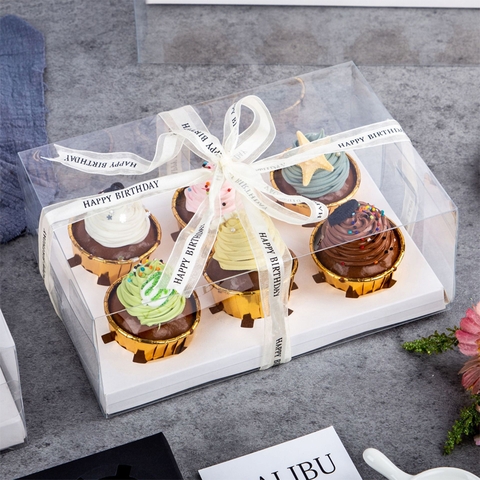 Hộp Mica Đựng Bánh Cupcake