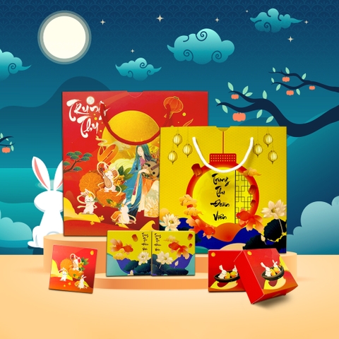 Hộp Đựng Bánh Trung Thu 4 Bánh