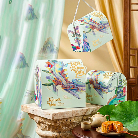 Hộp đựng bánh trung thu Tết Đoàn Viên (1 Bánh)