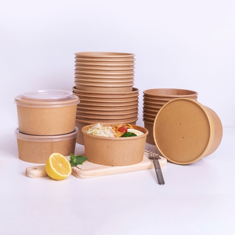 Tô/Bát Giấy Kraft Dùng 1 Lần