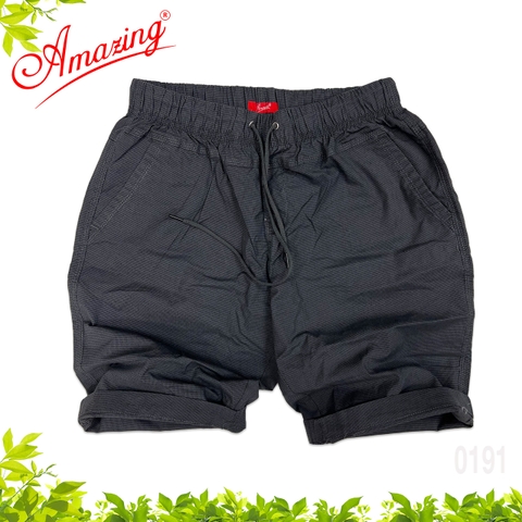 Quần short nam lửng Amazing vải caro bố bigsize màu sắc trẻ trung lưng thun