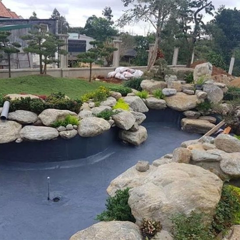 Đá Bazan Trang Trí Hồ Koi 2