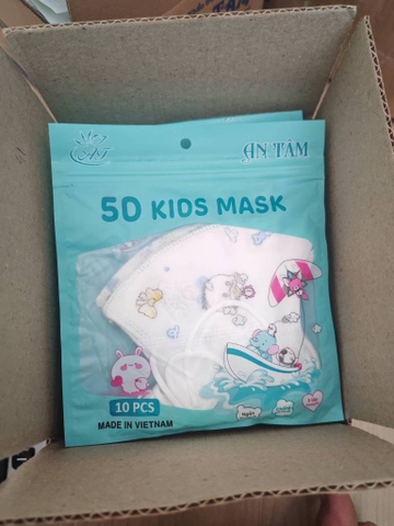 Khẩu Trang 5D Trẻ Em (Bọc 10 Cái)