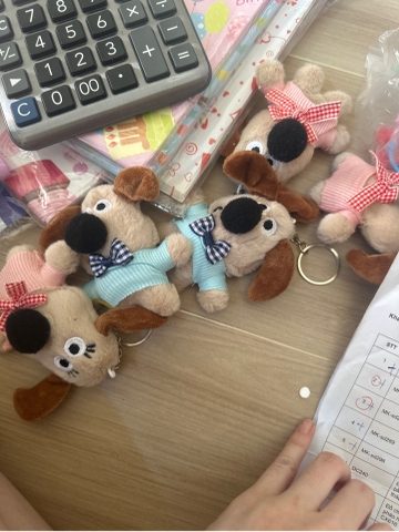 Móc Khoá Chú Cún Thắt Nơ