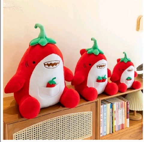 Gấu Cá Mập Ớt Đỏ 30cm