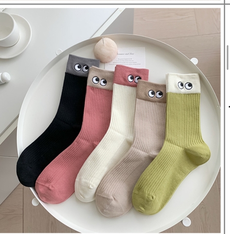 Vớ Dài Cotton Đôi Mắt