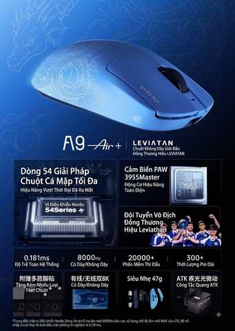 [GROUP BUY] CHUỘT GAMING ATK A9 AIR PLUS LEVIATAN