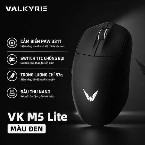[GROUP BUY] CHUỘT GAMING VALKYRIE VK M5 LITE SHAPE STEELSRIES PRIME&nbsp;