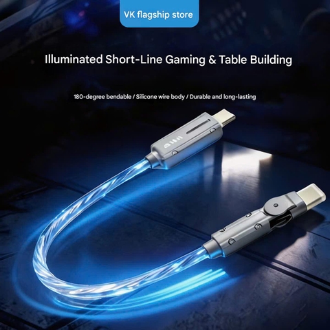 [Group Buy] Dây Cáp Xoay 180 Độ 25cm C to C Hiệu Ứng Follow Light