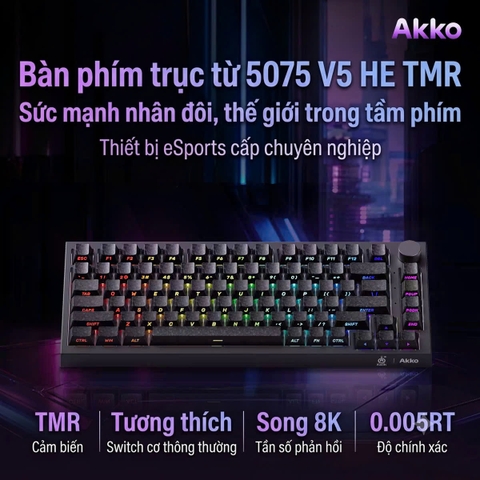 [Group Buy] Bàn Phím Cơ Gaming Akko 5075 V5 HE TMR