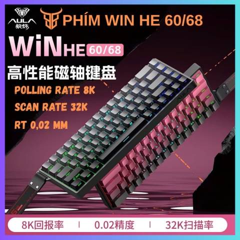 [SALE GIÁ SỐC] Bàn Phím Cơ Gaming AULA WIN60 | WIN68 HE | Rapid Trigger | 8000hz | TTKeyboard