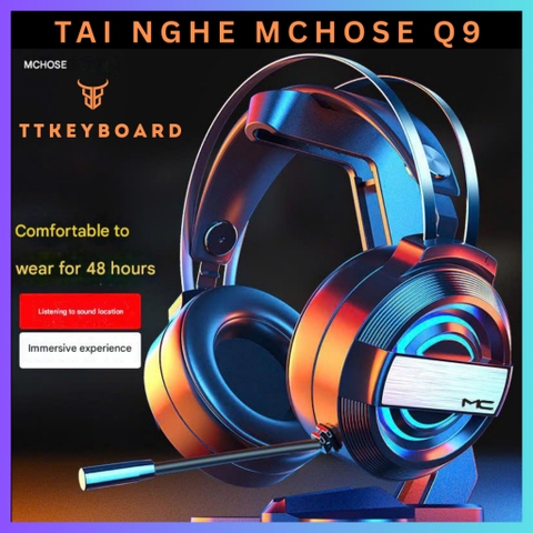 [Hỏa Tốc] Tai Nghe Chụp Tai Gaming MCHOSE Q9 Có LED Đổi Màu | Có Mic Đàm Thoại | Headphone Chơi Game Trên Laptop PC