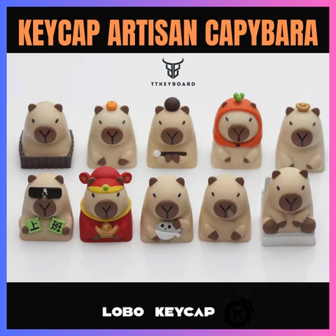 [Hỏa Tốc] Keycap Artisan Capybara Chuột Lang Nước- Chính Hãng Lobo - TTKeyboard