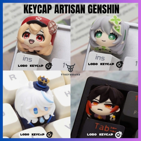 [Hỏa Tốc] Keycap Artisan GENSHIN Zhongli Nahida Klee Furina Ganyu - Chính Hãng Lobo - TTKeyboard
