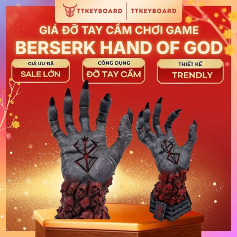 Giá Đỡ Tai Nghe Và Tay Cầm Chơi Game Hình Bàn Tay Giận Dữ Của Chúa BERSERK HAND OF GOD