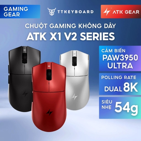 Chuột Không Dây ATK Blazing Sky X1 Ultra, X1 Promax, X1 Pro, X1, Paw3950 8K Polling Rate