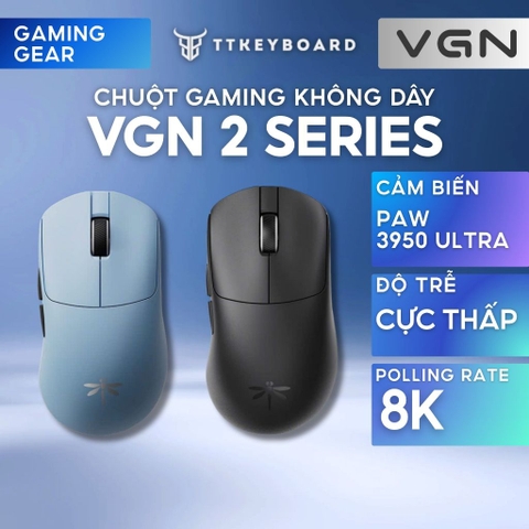 Chuột Gaming không dây VGN Y2 Series PAW3950 Ultra Dual 8K Polling Rate
