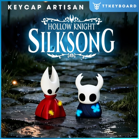 Keycap Artisan Lobo Hollow Knight SILKSONG Resin 1u Nhiều Nhân Vật Trang Trí Bàn Phím Cơ
