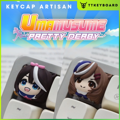 Keycap Artisan Lobo Uma Musume Resin 1u Nhiều Nhân Vật Trang Trí Bàn Phím Cơ