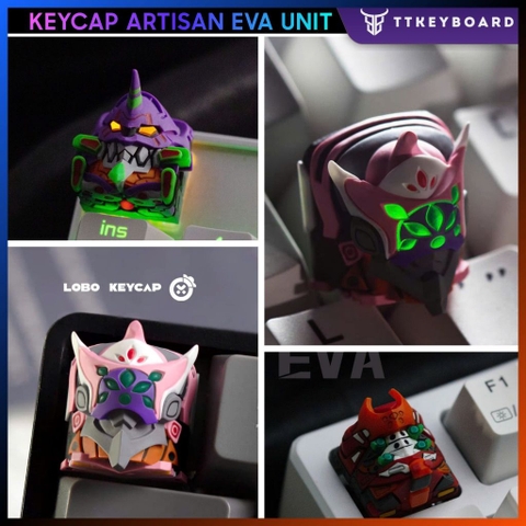 Keycap Artisan Lobo Chủ Đề EVANGELION Eva Unit Resin 1u Trang Trí Bàn Phím Cơ Chính Hãng