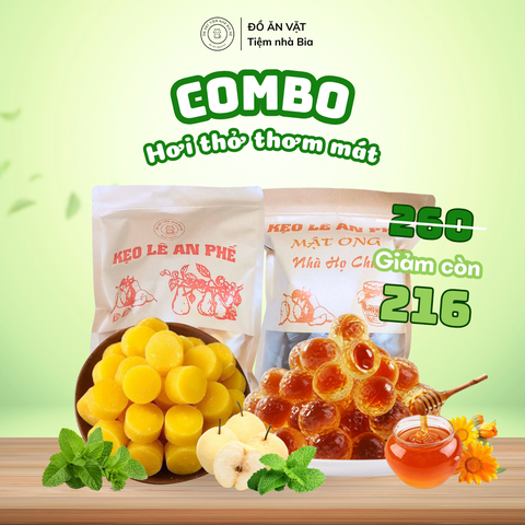 Combo "Hơi Thở Thơm Mát" – Kẹo Lê An Phế & Kẹo Lê An Phế Mật Ong