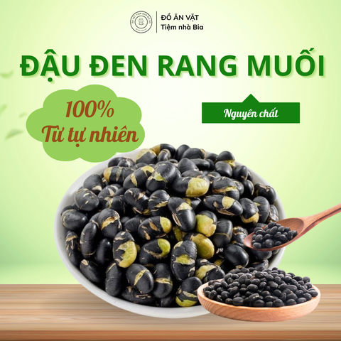 Đậu Đen Xanh Lòng Rang Muối Organic