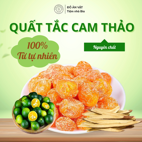 Quất Sấy Cam Thảo – Chua Ngọt Dịu, Cay Nhẹ Tự Nhiên – Món Ăn Vặt Thanh Mát Mỗi Ngày