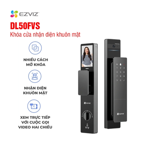 Khóa cửa khuôn mặt thông minh EZVIZ DL50FVS nhận diện khuân mặt