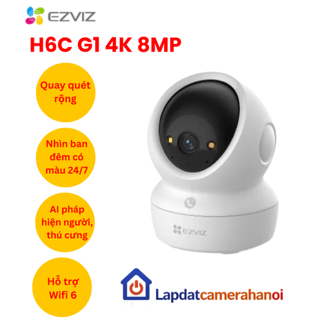 Camera trong nhà EZVIZ H6C G1 4K