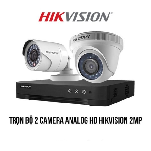 Trọn bộ 2 camera Analog HD HIKVISION 2MP giá rẻ