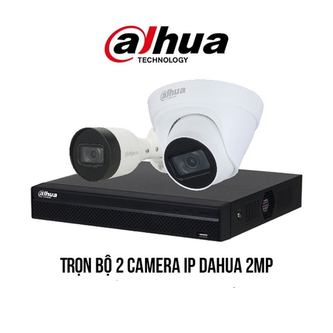 Trọn bộ 2 camera IP Dahua 2MP giá rẻ
