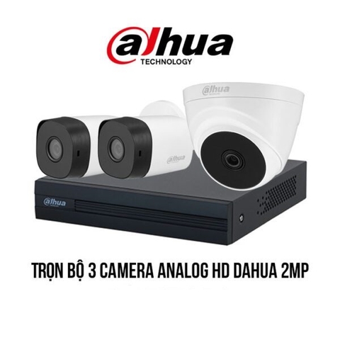 Trọn bộ 3 camera Analog HD DAHUA 2MP giá rẻ
