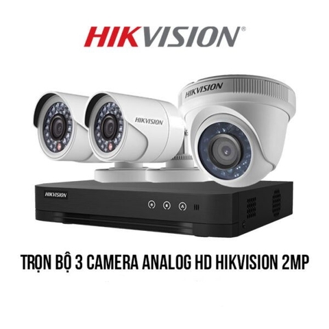 Trọn bộ 3 camera Analog HD HIKVISION 2MP giá rẻ