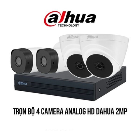 Trọn bộ 4 camera Analog HD DAHUA 2MP giá rẻ
