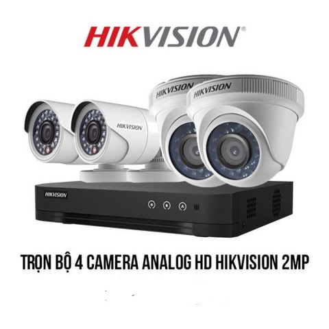 Trọn bộ 4 camera Analog HD HIKVISION 2MP giá rẻ