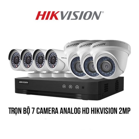 Trọn bộ 7 camera Analog HD HIKVISION 2MP giá rẻ