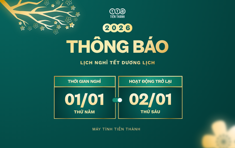 📣 THÔNG BÁO LỊCH NGHỈ TẾT DƯƠNG LỊCH 2026